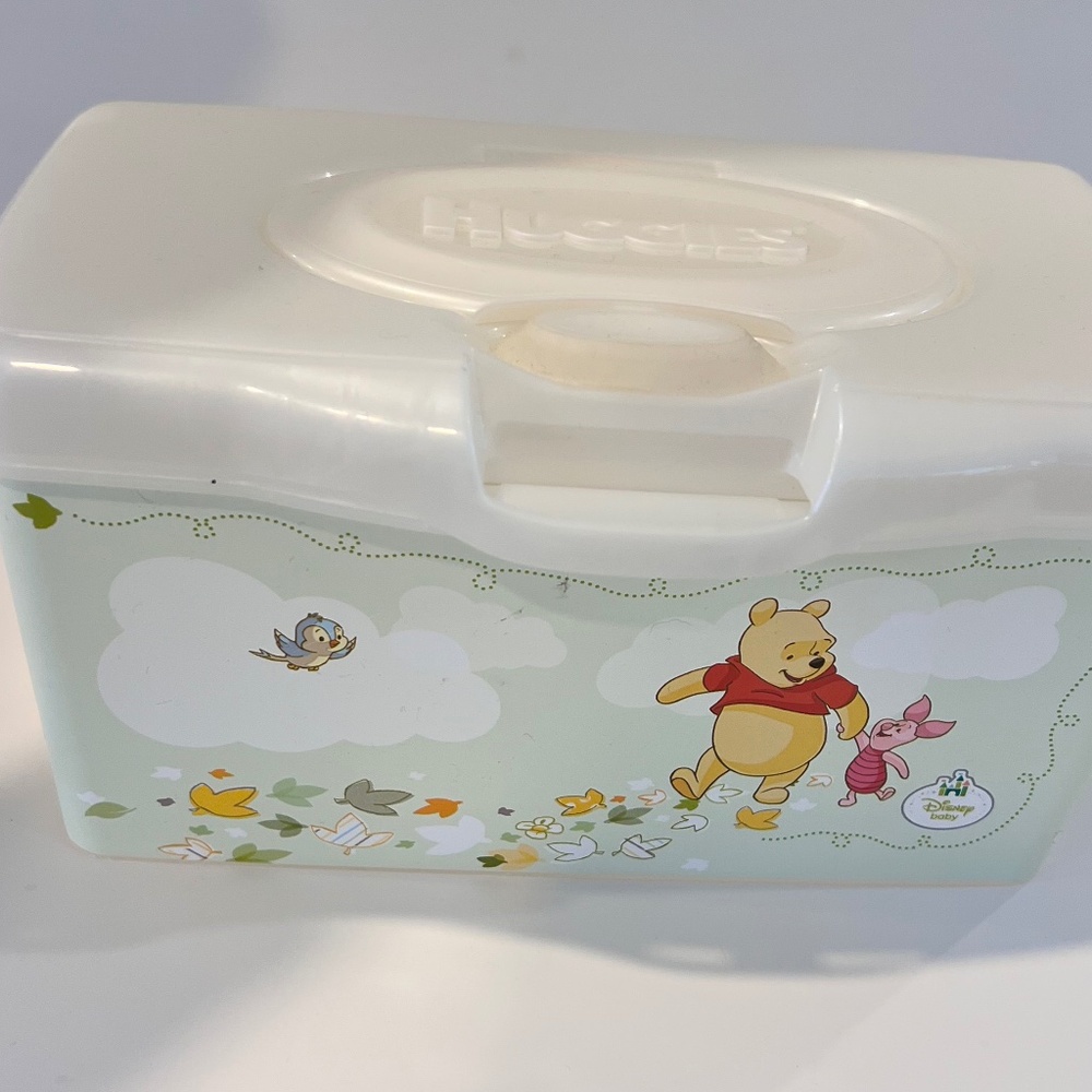 Vintage Disney Huggies Winnie the Pooh empty wipes container